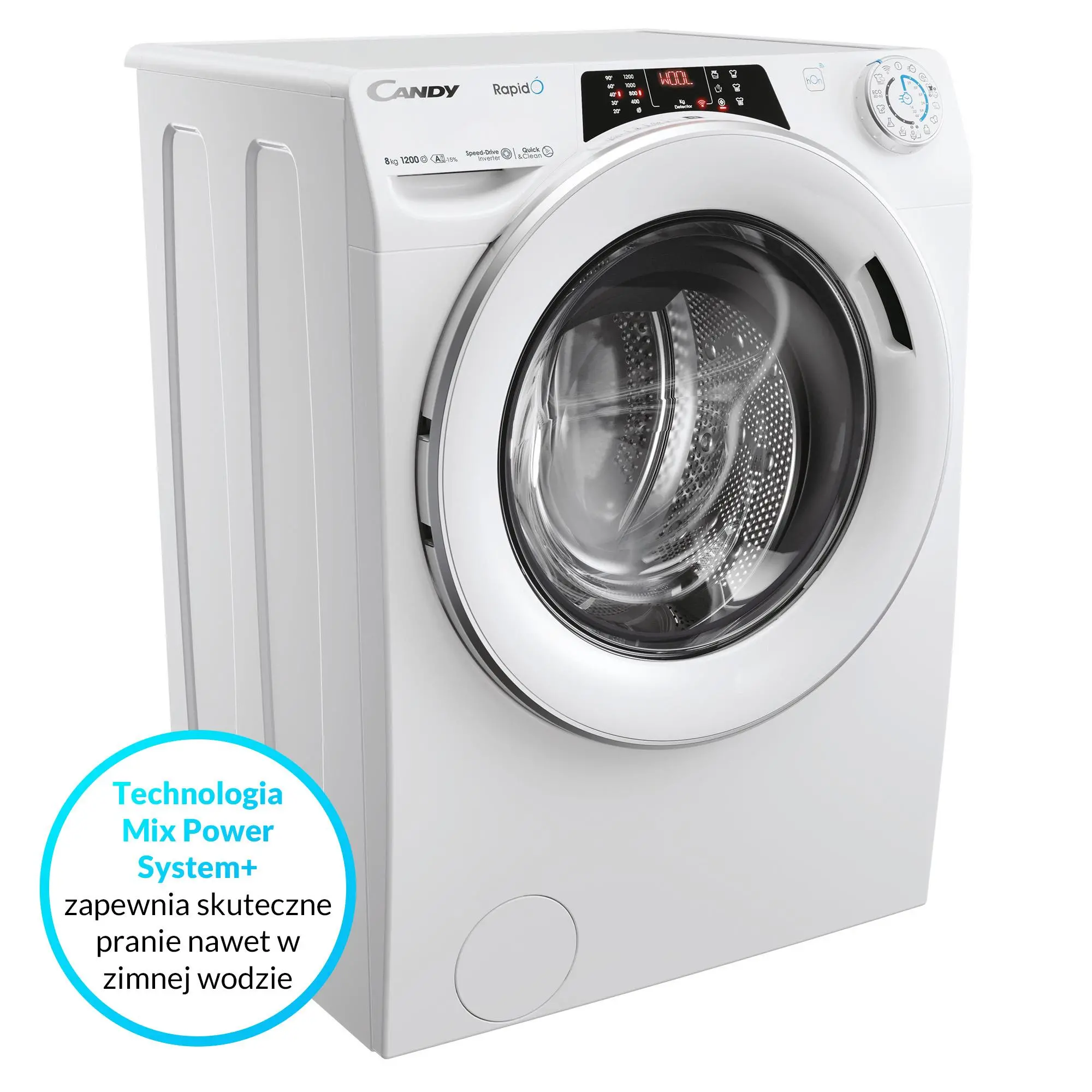 Pralka Candy RapidO RO 284DWMS7/1-S Slim 8kg 1200obr/min Zdalne sterowanie