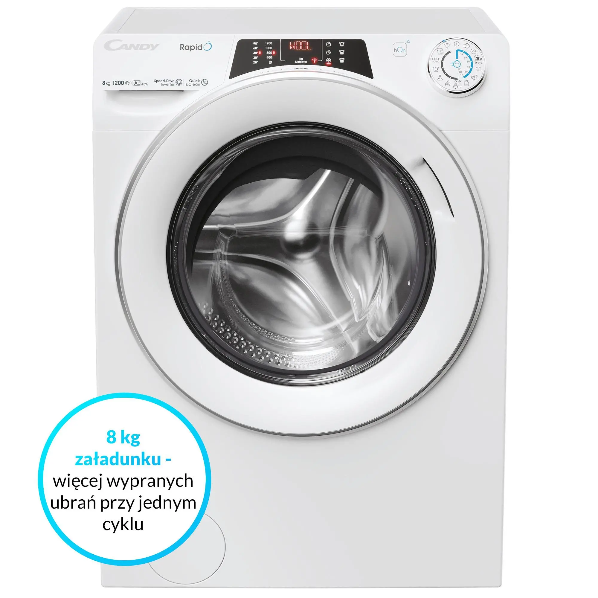 Pralka Candy RapidO RO 284DWMS7/1-S Slim 8kg 1200obr/min Zdalne sterowanie