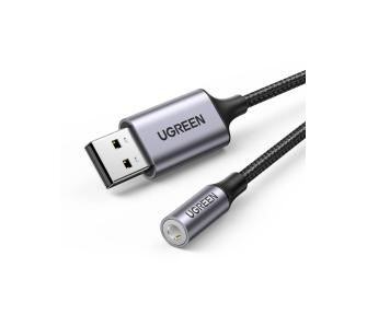 Adapter UGREEN CM477, USB do jack3,5mm Szary