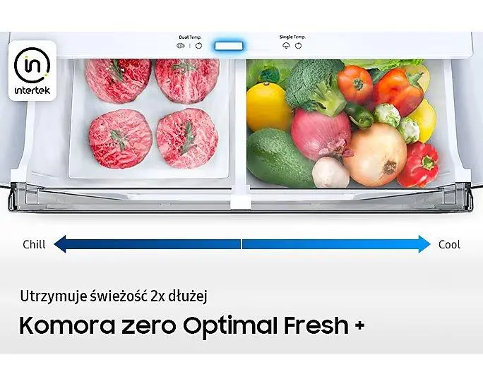 Lodówka Samsung RB34C775CB1 Pełny No Frost 185,3cm Szuflada z kontrolą wilgotności Zdalne sterowanie Grafitowa Stal