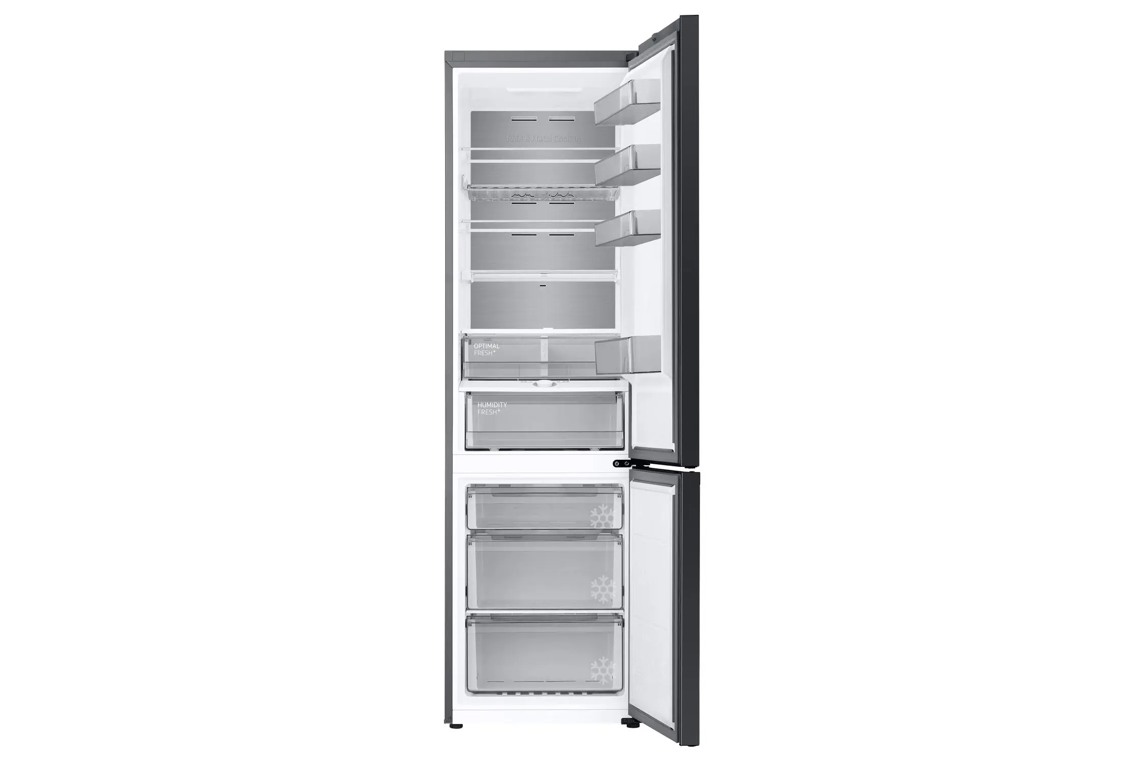 Lodówka Samsung Bespoke RB38C7B6AAP Pełny No Frost 203cm Szuflada z kontrolą wilgotności Zdalne sterowanie Bez panelu