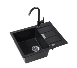 Мийка Franke Sirius 2.0 S2D 611-62 Onyx + змішувач Pola Onyx