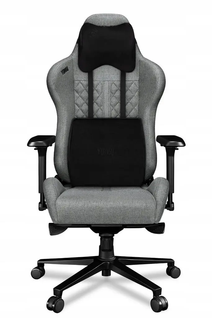 Fotel Yumisu 2050 Tkanina Biurowy do 150kg Tkanina Jasnoszaro-czarny