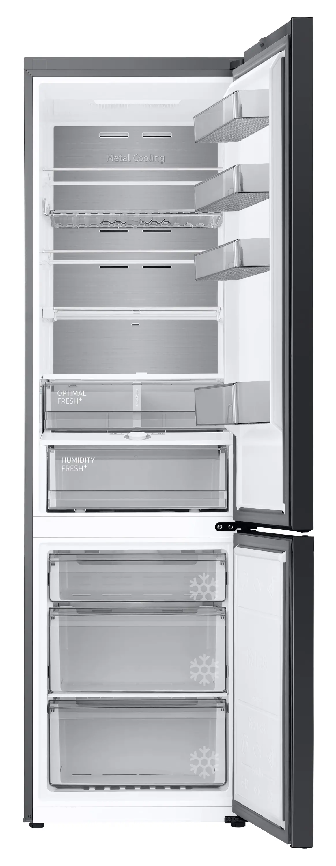 Lodówka Samsung Bespoke RB38C7B6AAP Pełny No Frost 203cm Szuflada z kontrolą wilgotności Soczysta Brzoskwinia/Elegancki Granat