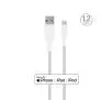 Kabel Puro Fabric Ultra Strong USB-A do Lightning MFi 1,2m Biały