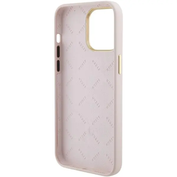 Etui Guess Silicone Logo Strass 4G GUHCP15XM4DGPP do iPhone 15 Pro Max Różowy
