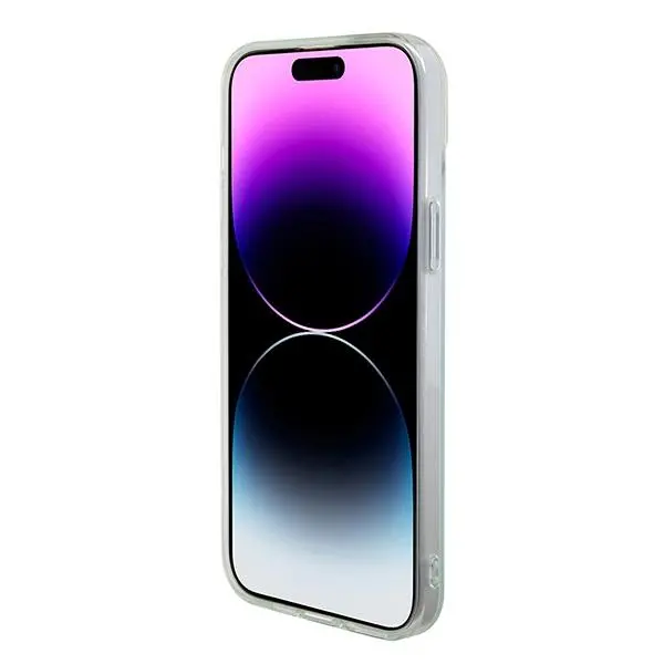 Etui Guess IML Iridescent MagSafe GUHMP15XHITSQ do iPhone 15 Pro Max turkusowy