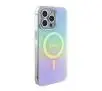 Etui Guess IML Iridescent MagSafe GUHMP15XHITSQ do iPhone 15 Pro Max turkusowy