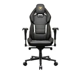 Крісло Cougar Hotrod Royal Gamingowy до 136 кг, Шкіра ECO, Чорний