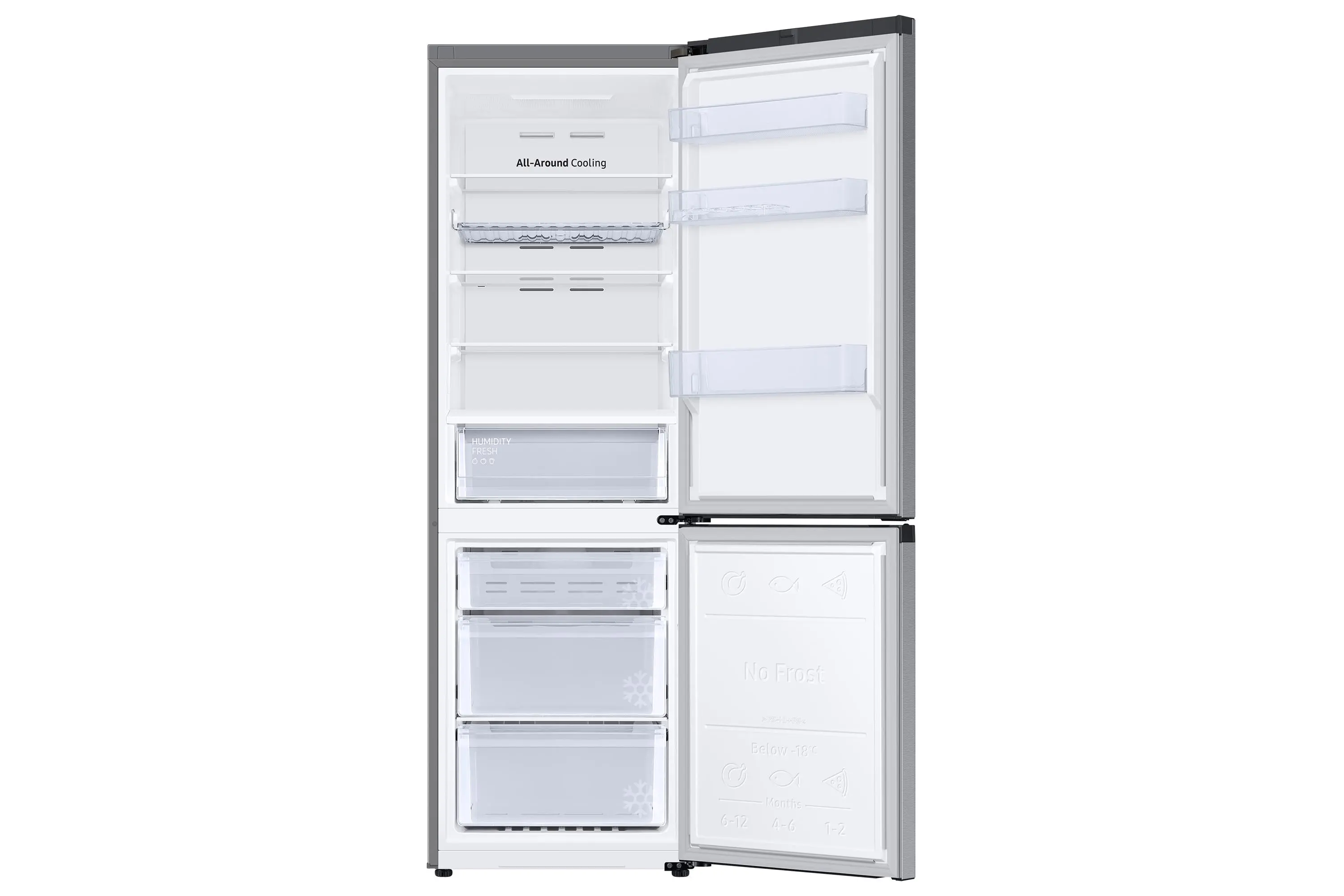 Lodówka Samsung RB34C602ESA Pełny No Frost 185,3cm Zdalne sterowanie Grafitowy Metaliczny