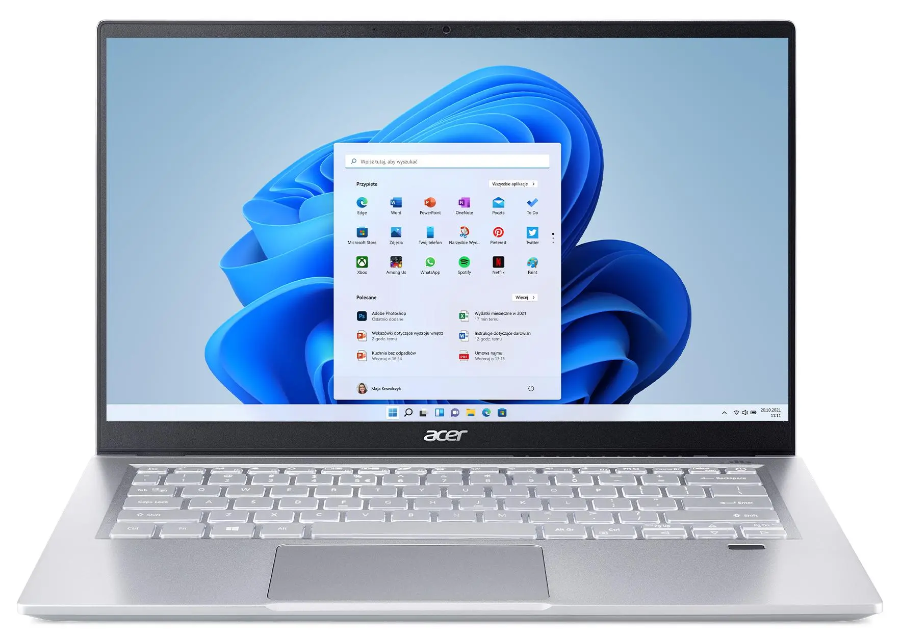 Laptop ultrabook Acer Swift 3 SF314-43-R9Y5 14" R5 5500U 16GB RAM 512GB Dysk SSD Win11 Srebrny