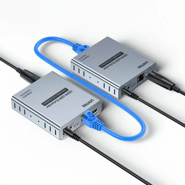 Repeater Unitek V1164A Ekstender HDMI 2.0 4K przez Ethernet do 60m