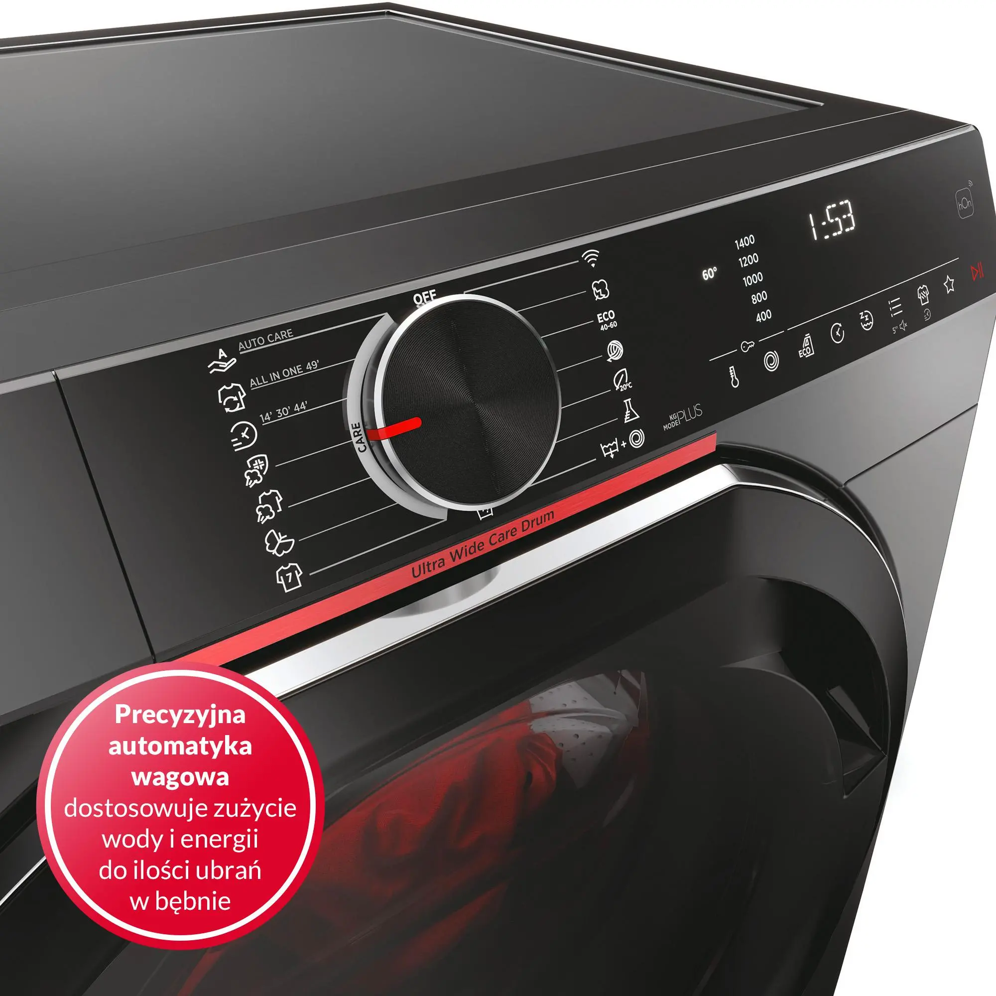 Pralka Hoover H-Wash 700 H7W4 49MBCR-S Slim 9kg 1400obr/min Zdalne sterowanie