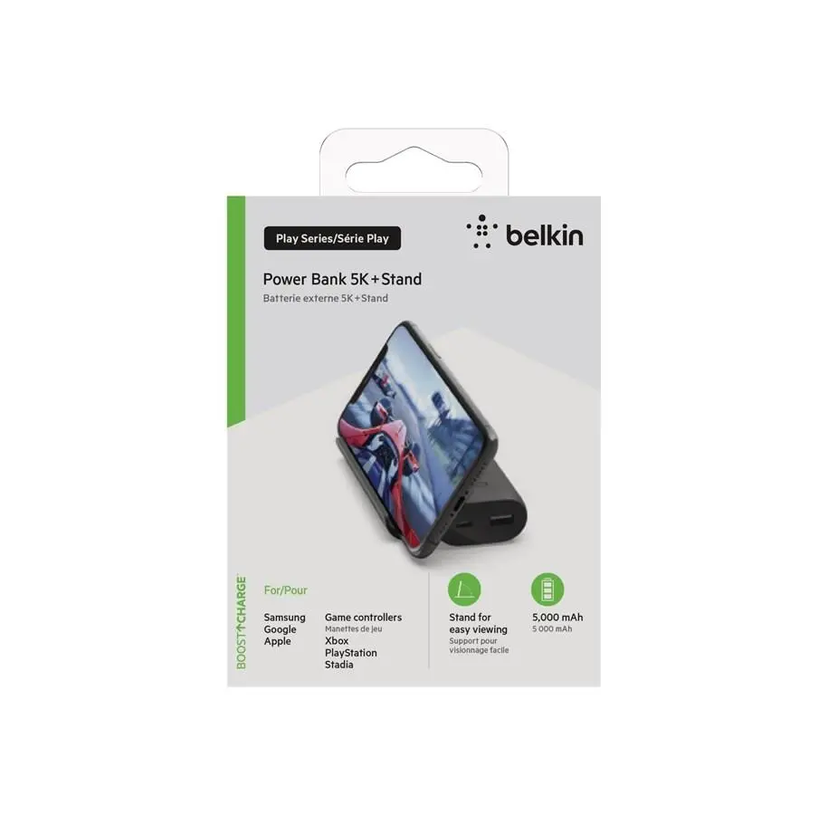 Powerbank Belkin BPZ001BTBK Gaming 5000mAh z podstawką Czarny