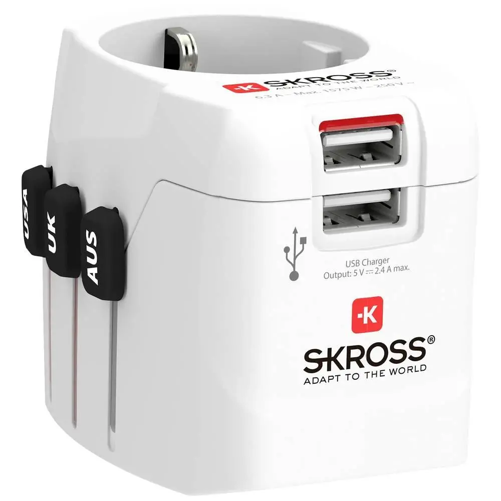 Adapter podróżny Skross PRO Light 2xUSB World (1.302470)