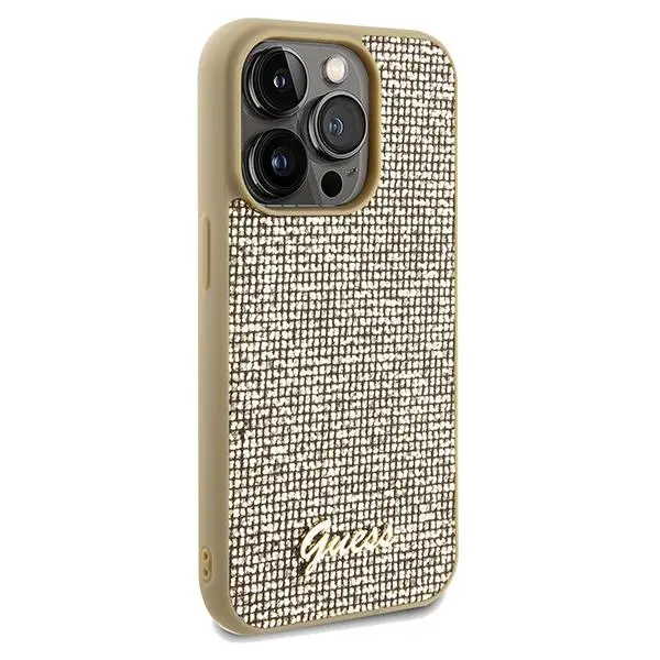 Etui Guess Disco Metal Script GUHCP14XPMSDGSD do iPhone 14 Pro Max Złoty