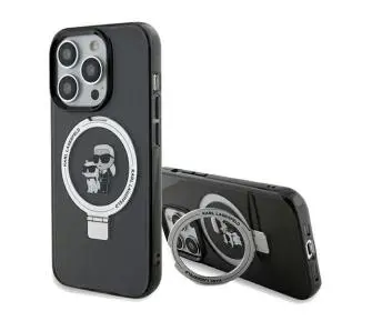Etui Karl Lagerfeld Ring Stand Karl&Choupettte MagSafe KLHMP14LHMRSKCK do iPhone 14 Pro Czarny