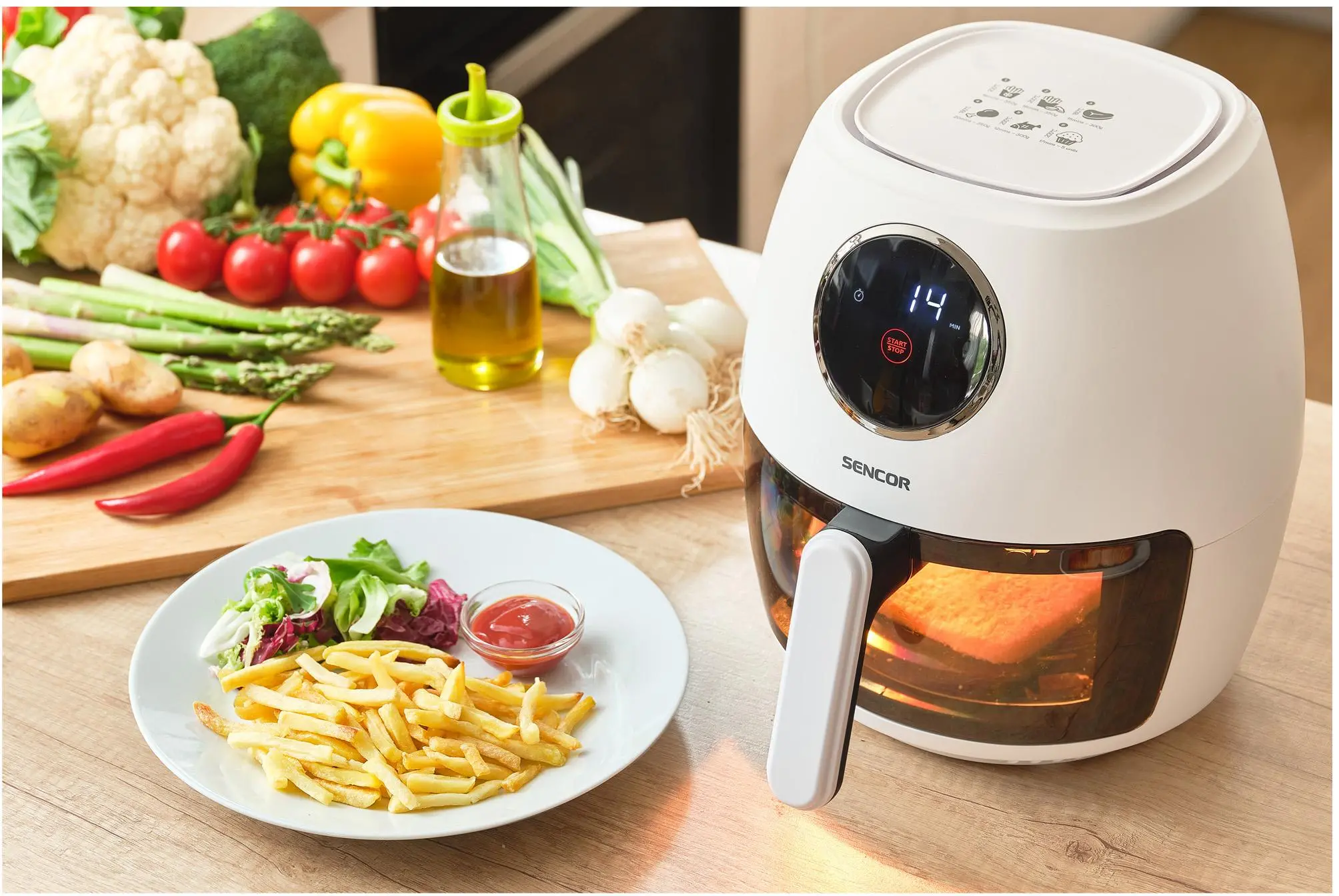 Frytkownica beztłuszczowa Sencor SFR 5340WH 1300W 3,5l