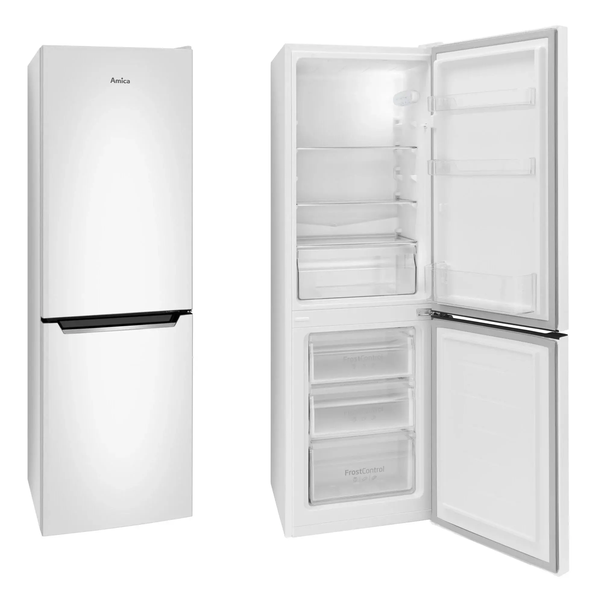 Lodówka Amica FK200.4(E) 144cm Biały