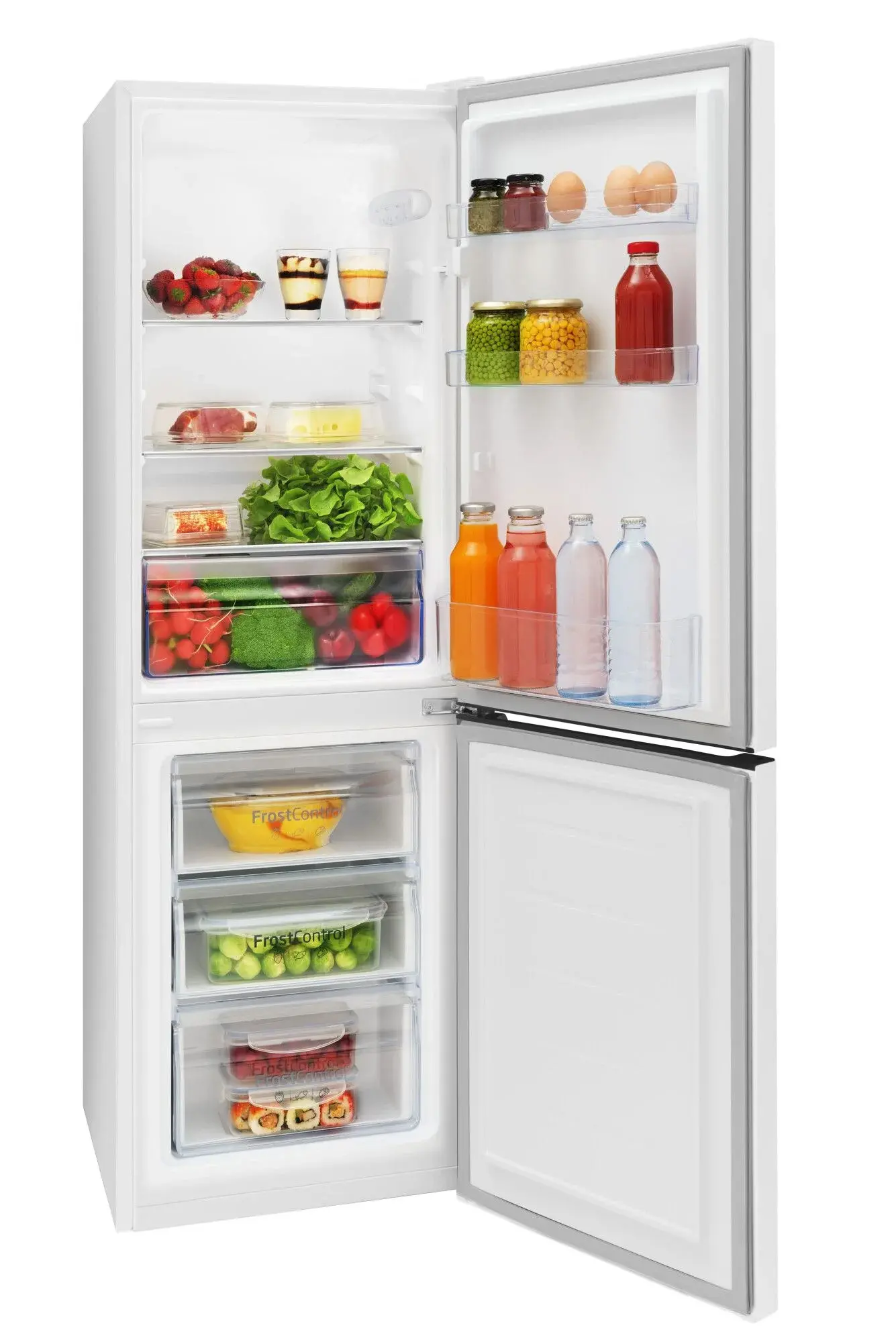 Lodówka Amica FK200.4(E) 144cm Biały