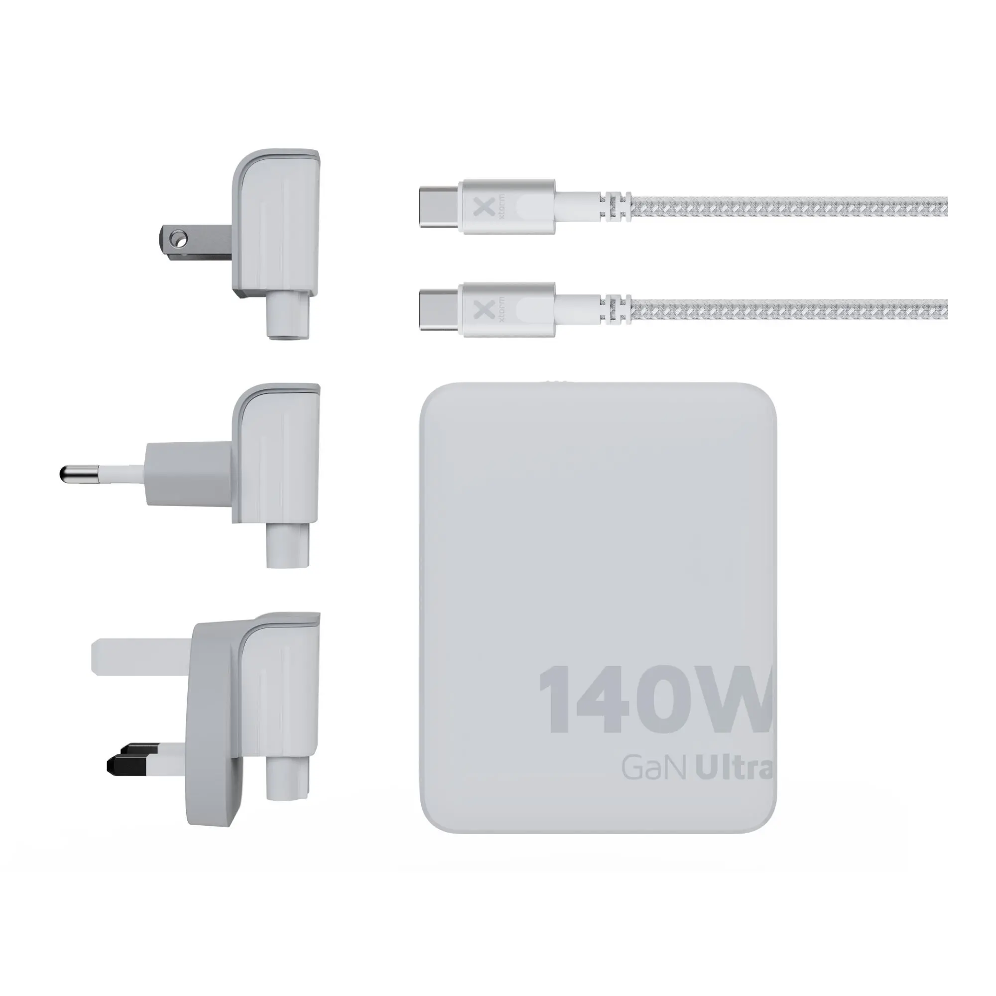 Ładowarka sieciowa Xtorm GaN Ultra 140W + kabel USB-C PD Biały
