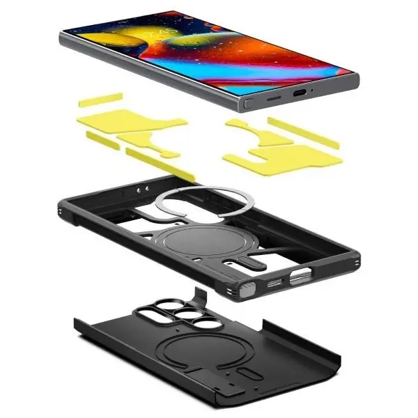 Etui Spigen Tough Armor MagSafe ACS07303 do Samsung Galaxy S24 Ultra Czarny