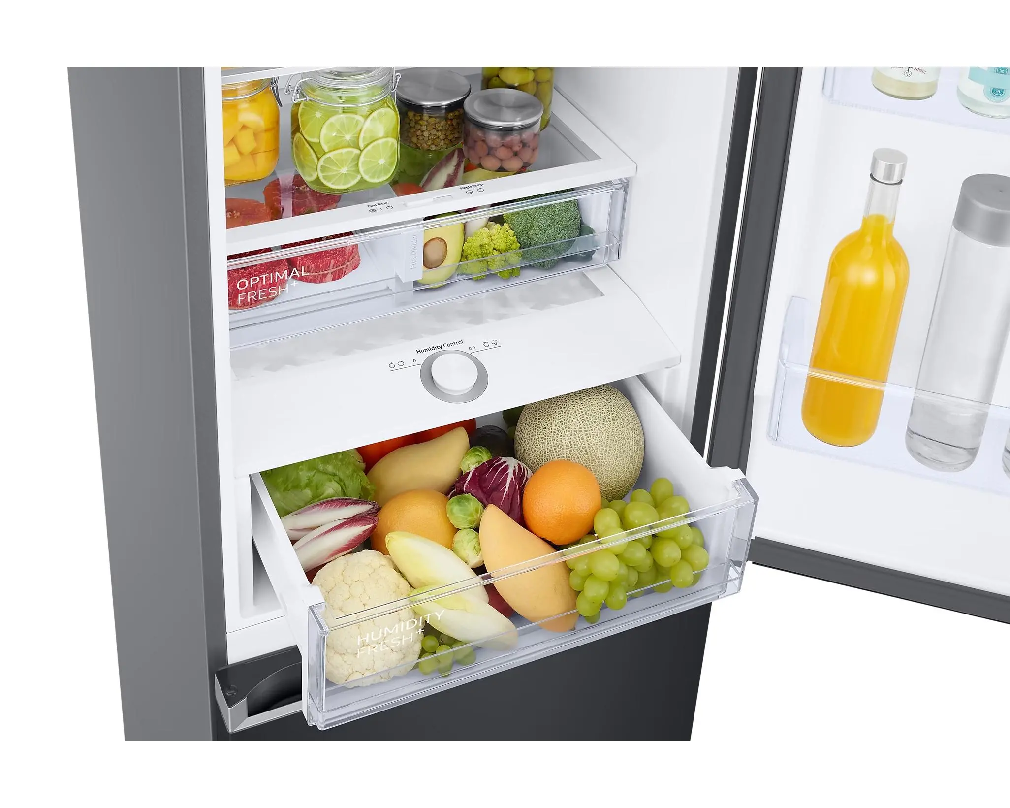 Lodówka Samsung RB38C675EB1  Pełny No Frost 203cm Komora świeżości Zdalne sterowanie Grafitowa Stal