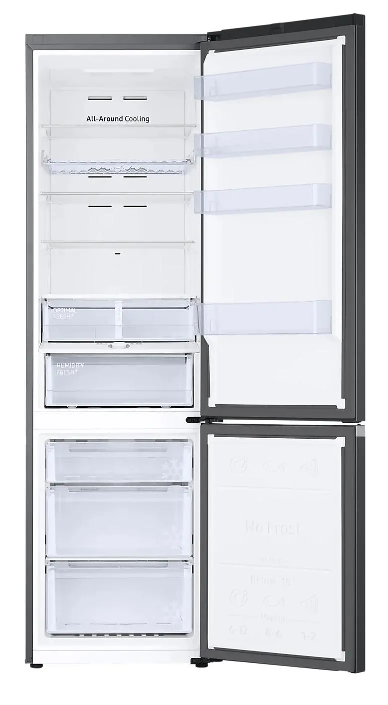 Lodówka Samsung RB38C675EB1  Pełny No Frost 203cm Komora świeżości Zdalne sterowanie Grafitowa Stal