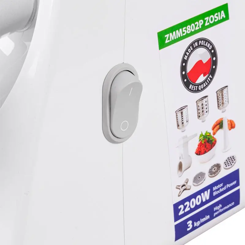 Maszynka do mięsa Zelmer Zosia ZMM5802P 2200W 3 sitka Szatkownica