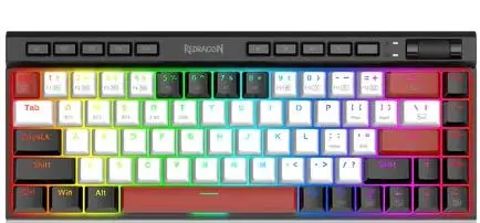Klawiatura mechaniczna Redragon K635 Magic-wand Mini Red Switch Biało-czarny