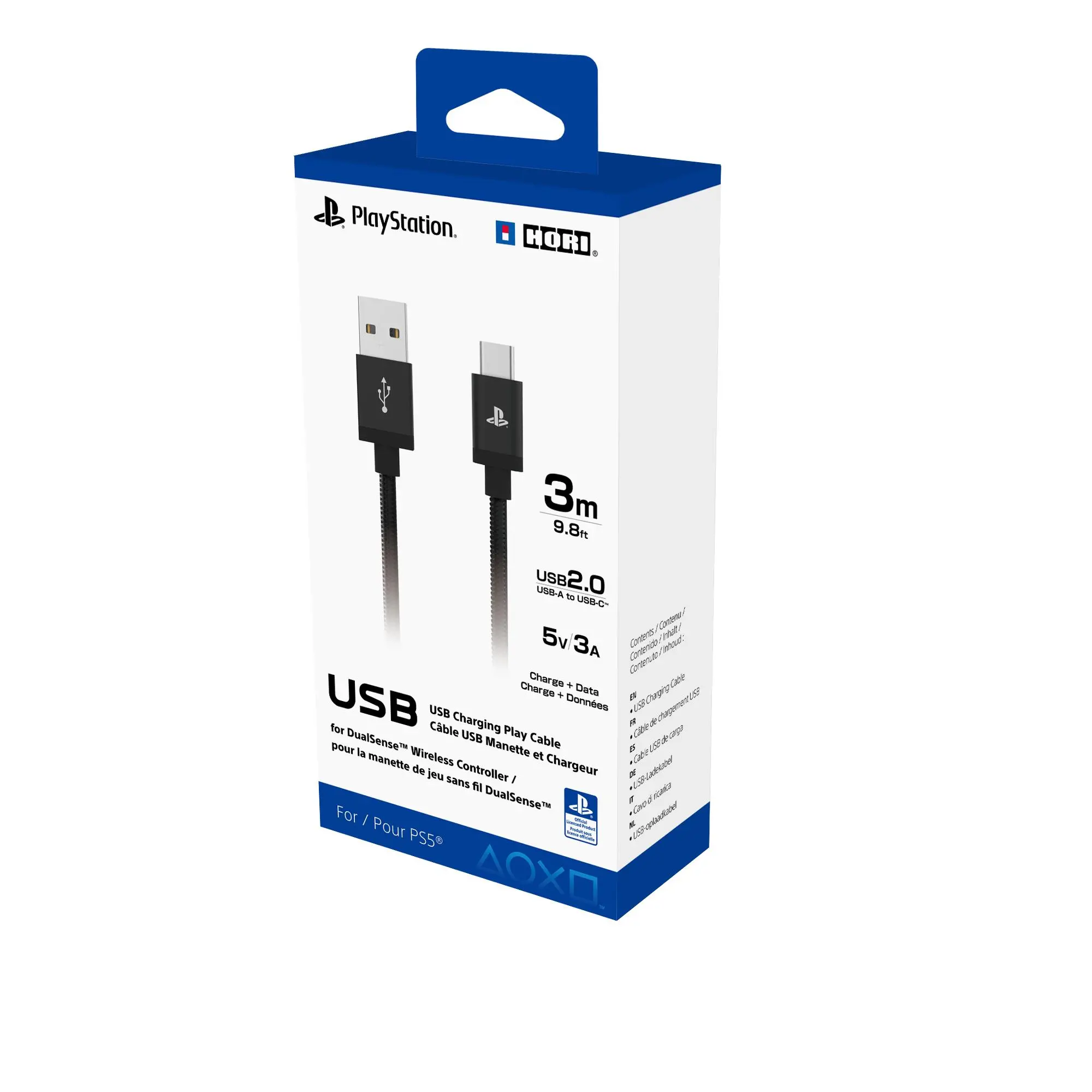 Kabel Hori SPF-015U USB-A - USB-C 3m do konsoli PlayStation 5