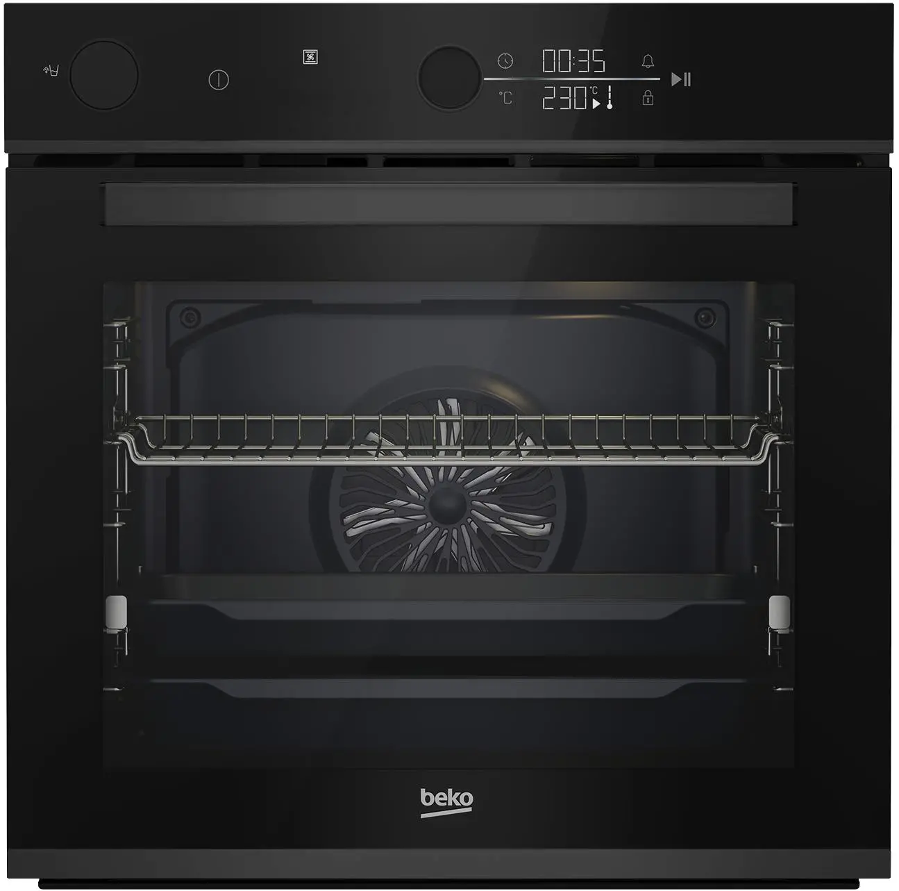 Piekarnik elektryczny parowy Beko BBIS13400DXSE bPro500 SteamAid Termoobieg Czarny