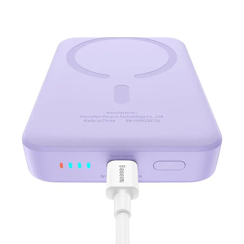 Powerbank Baseus P10059001513-00 Magnetic Mini Air 10000mAh 20W Fioletowy