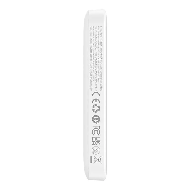 Powerbank Baseus P10059002223-00 Magnetic Mini 6000mAh 20W Biały