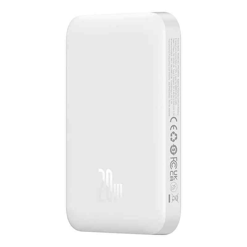 Powerbank Baseus P10059002223-00 Magnetic Mini 6000mAh 20W Biały