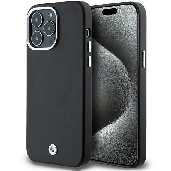 Etui BMW Signature Wrapped Metal MagSafe BMHMP15X23PUFWK do iPhone 15 Pro Max Czarny