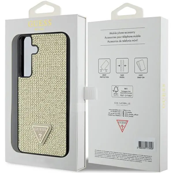 Etui Guess Rhinestone Triangle GUHCS24MHDGPPD do Samsung Galaxy S24+ Złoty