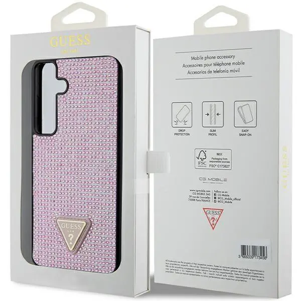 Etui Guess Rhinestone Triangle GUHCS24MHDGPPP do Samsung Galaxy S24+ Różowy