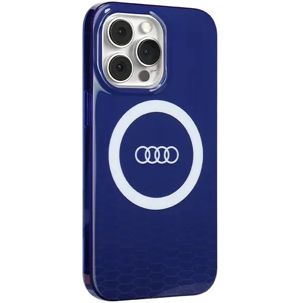 Etui AUDI IML Big Logo MagSafe Case AU-IMLMIP13P-Q5/D2-BE do iPhone 13 Pro Niebieski