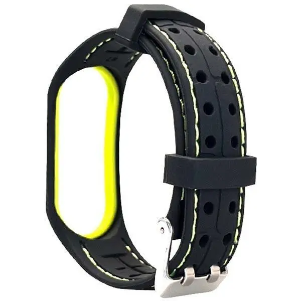 Pasek Beline do Mi Band 6/5 Smart Czarno-limonkowy