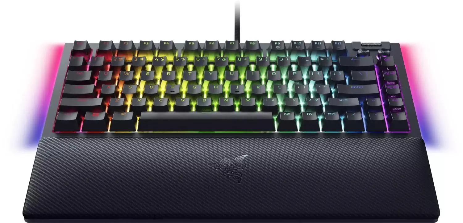 Klawiatura mechaniczna Razer BlackWidow V4 75% ISO Orange Switch Czarny