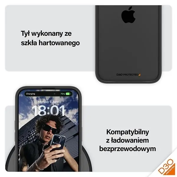 Etui PanzerGlass ClearCase do iPhone 15 Pro Max Czarny