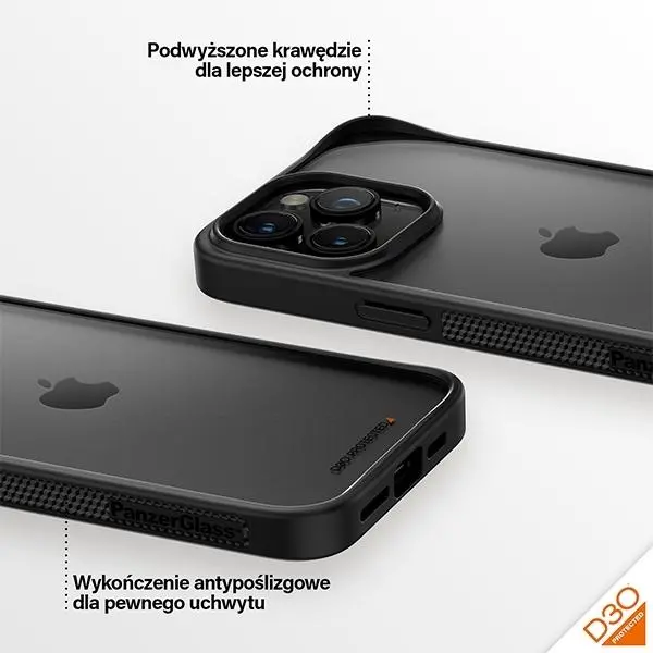 Etui PanzerGlass ClearCase do iPhone 15 Pro Max Czarny