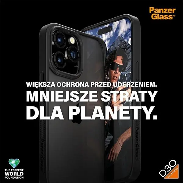 Etui PanzerGlass ClearCase do iPhone 15 Pro Max Czarny