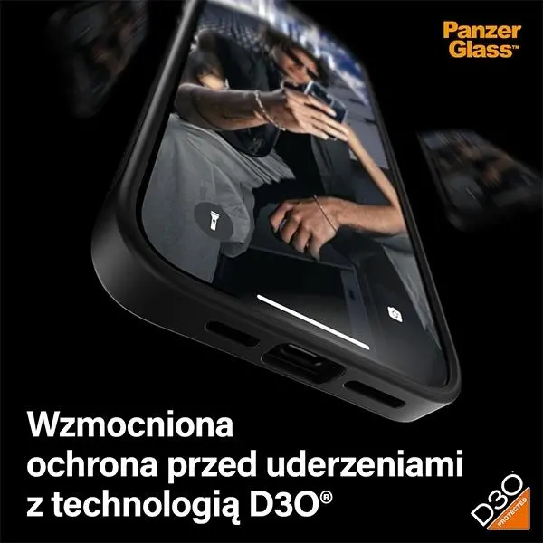 Etui PanzerGlass ClearCase do iPhone 15 Pro Max Czarny