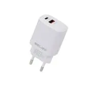 Beline 1x USB-C + 1x USB 30W PD 3.0 + QC 3.0 GaN Biały
