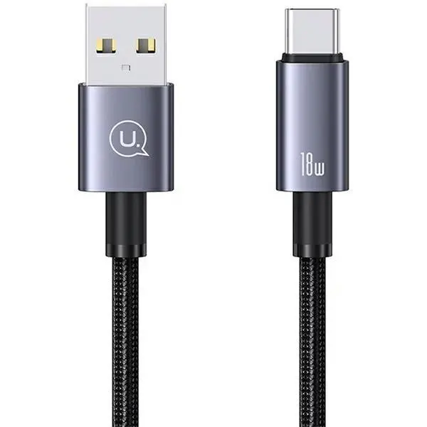 Kabel USAMS USB do USB-C 3A 0,25m Fast Charging Stalowy