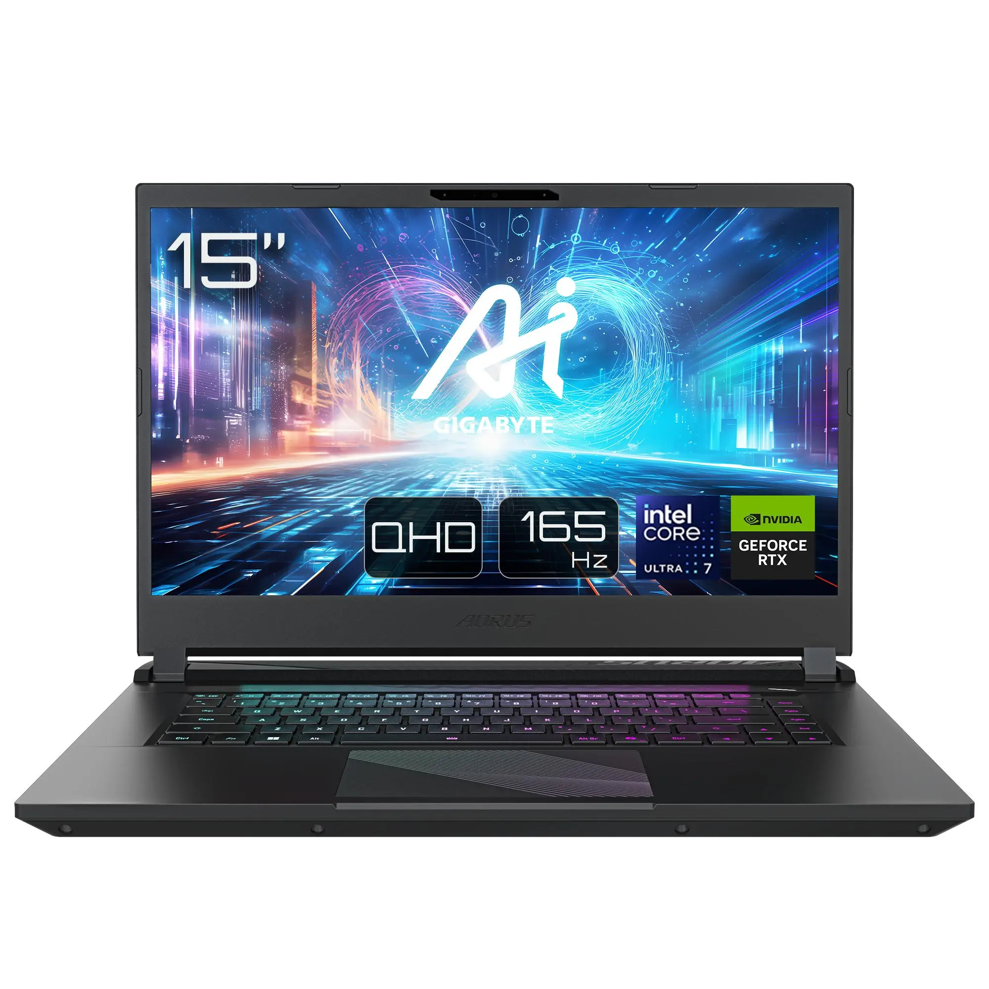 Laptop gamingowy Gigabyte AORUS 15 2024 BKG-13EE754SH 15,6" 165Hz Ultra 7 155H 16GB RAM 1TB Dysk SSD RTX4060 DLSS3 Win11 Czarny