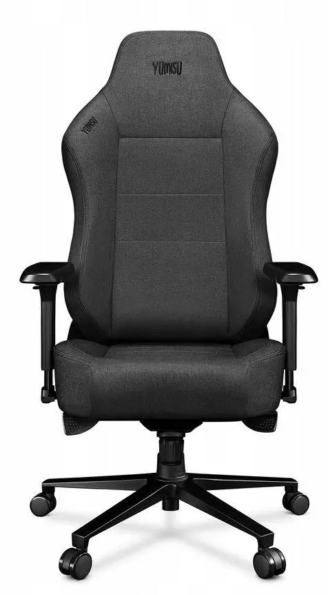 Fotel Yumisu 2054 Magnetic Materiał Biurowy do 150kg Tkanina Szaro-czarny