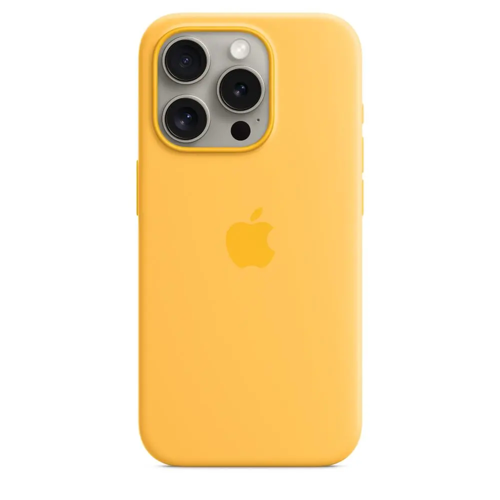Apple Silicone Case do iPhone 15 Pro Max Żółty